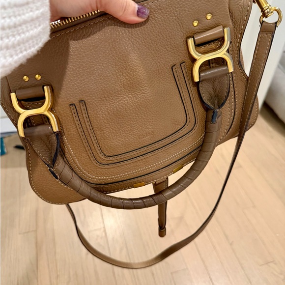 Chloe "Marcie" small satchel bag in grained calf leather - Picture 3 of 15